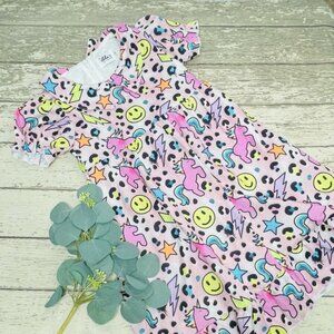 Lola + The Boys Unicorn Short Sleeve Dress